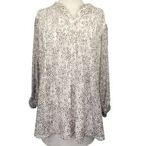 Animal Print Blouse Size 1X